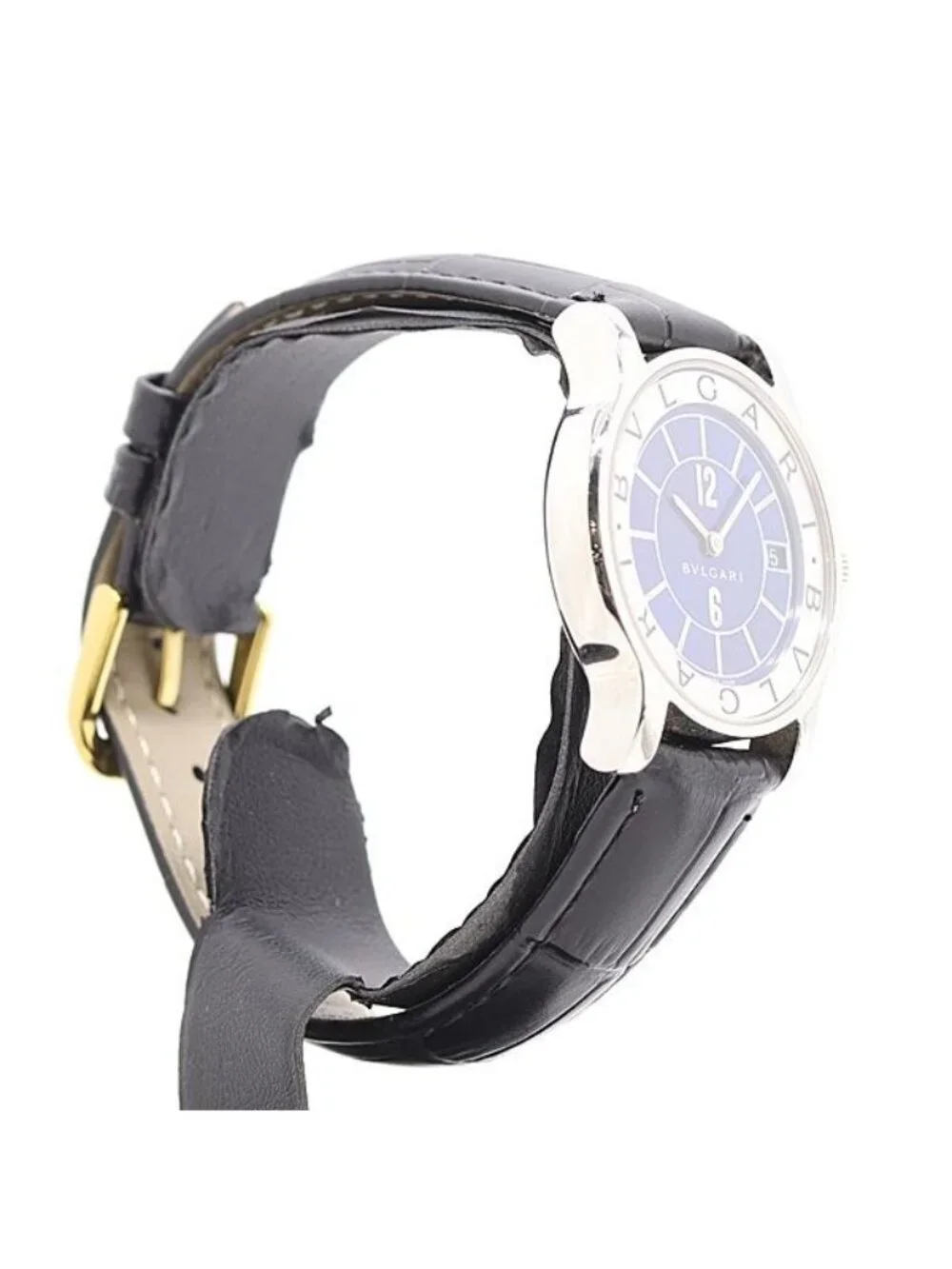 Bvlgari Solotempo Date Blue Dial Watch